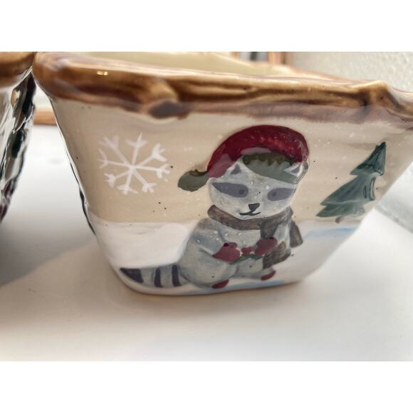 Heartland Four Piece Plater Three Dip Serving Bowls St Nicholas Square Christmas - Picture 5 of 14